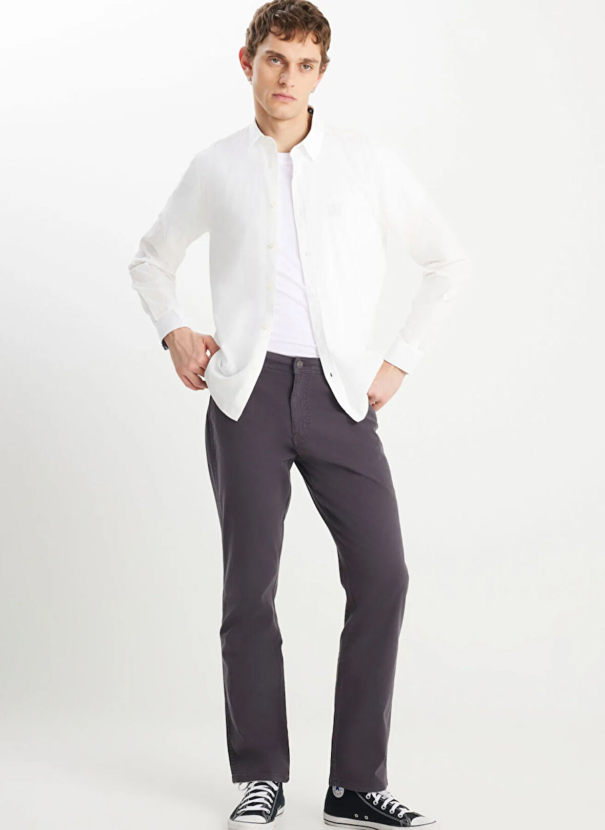 Wrangler Normal Bel Straight Siyah Erkek Chino Pantolon W1218646116 Texas Pantolon