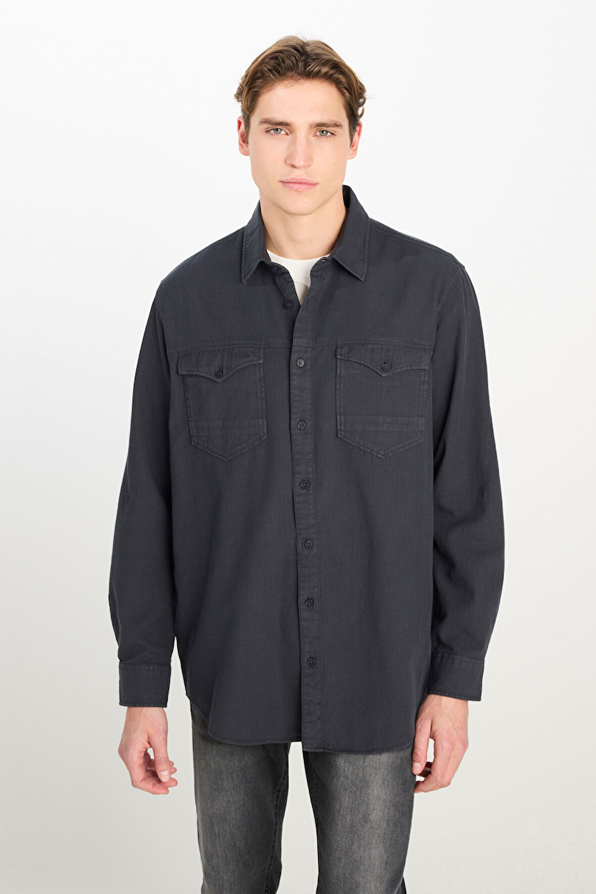 Regular Fit Normal Kesim %100 Pamuk Gömlek Ceket