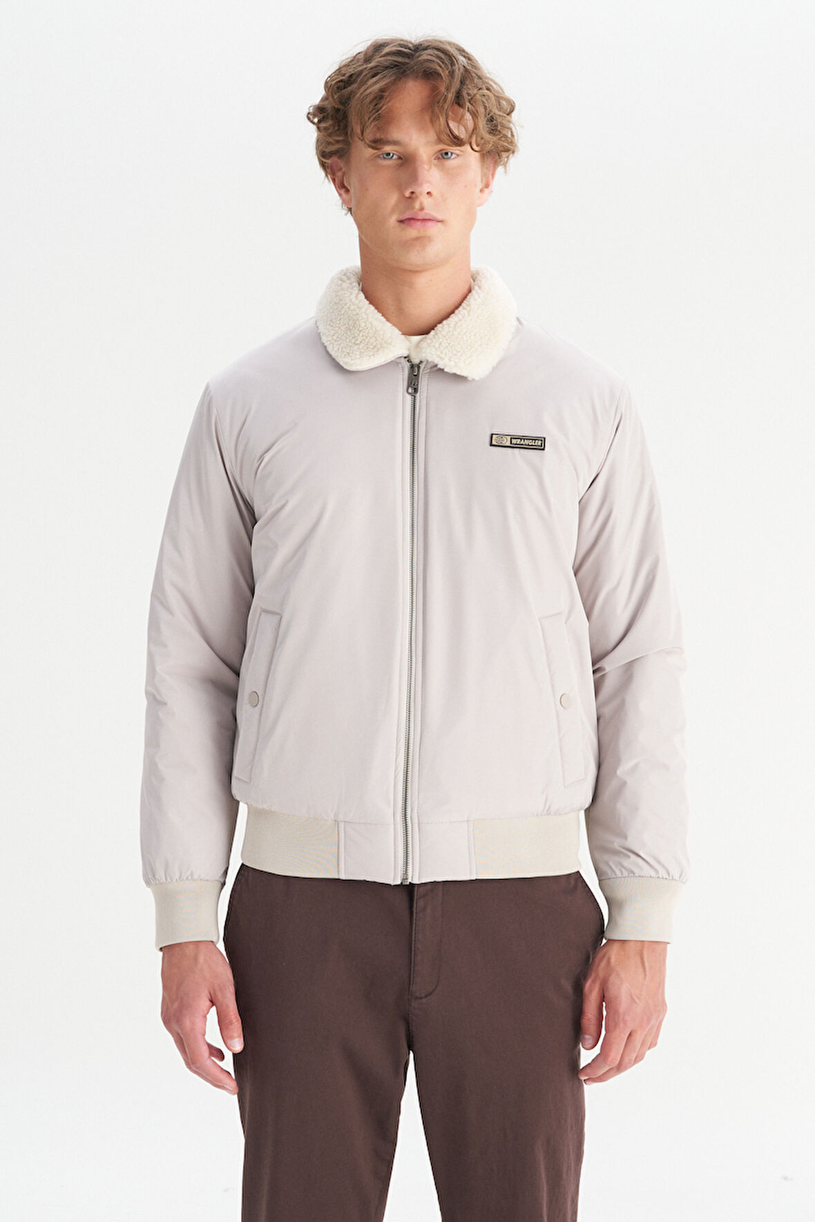 Regular Fit Normal Kesim Gömlek Yaka Cepli Bomber Ceket