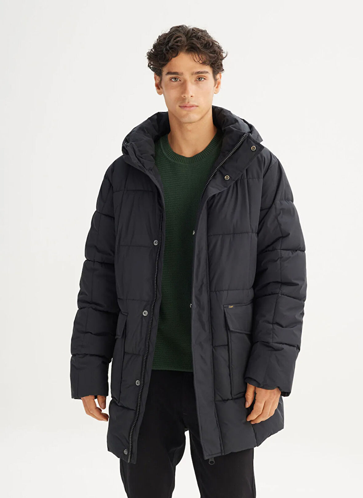 Lee Siyah Erkek Mont LR397064656 Siyah Mont