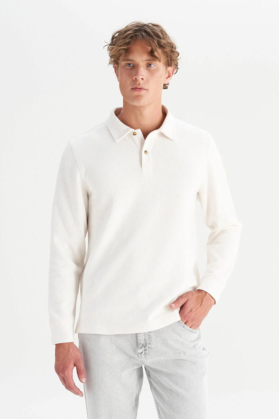 Wrangler Erkek Polo Yaka Sweatshirt W2520381104