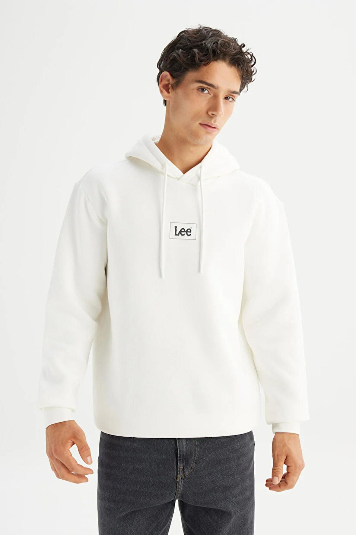 Lee Erkek Mid Logo Hoodie Sweatshirt L212302990