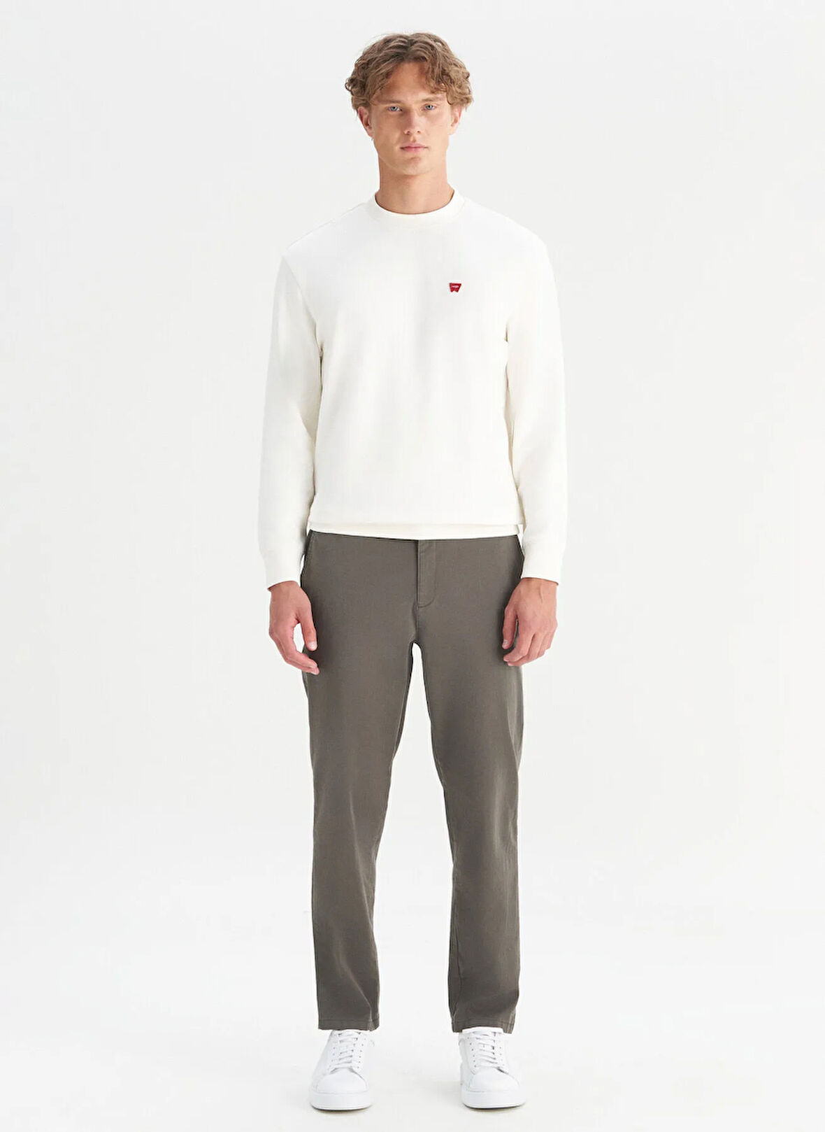 Wrangler Normal Bel Slim Fit Haki Erkek Chino Pantolon WM01200001UU Haki Chino Pantolon