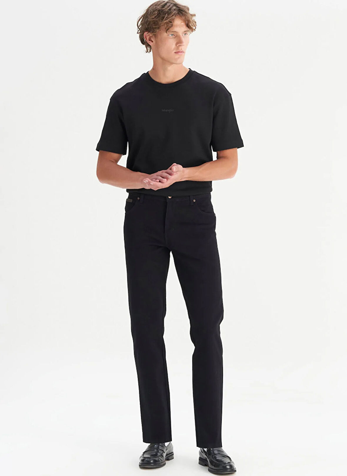 Wrangler Normal Bel Straight Siyah Erkek Denim Pantolon MW12109004 Siyah Denim Pantolon