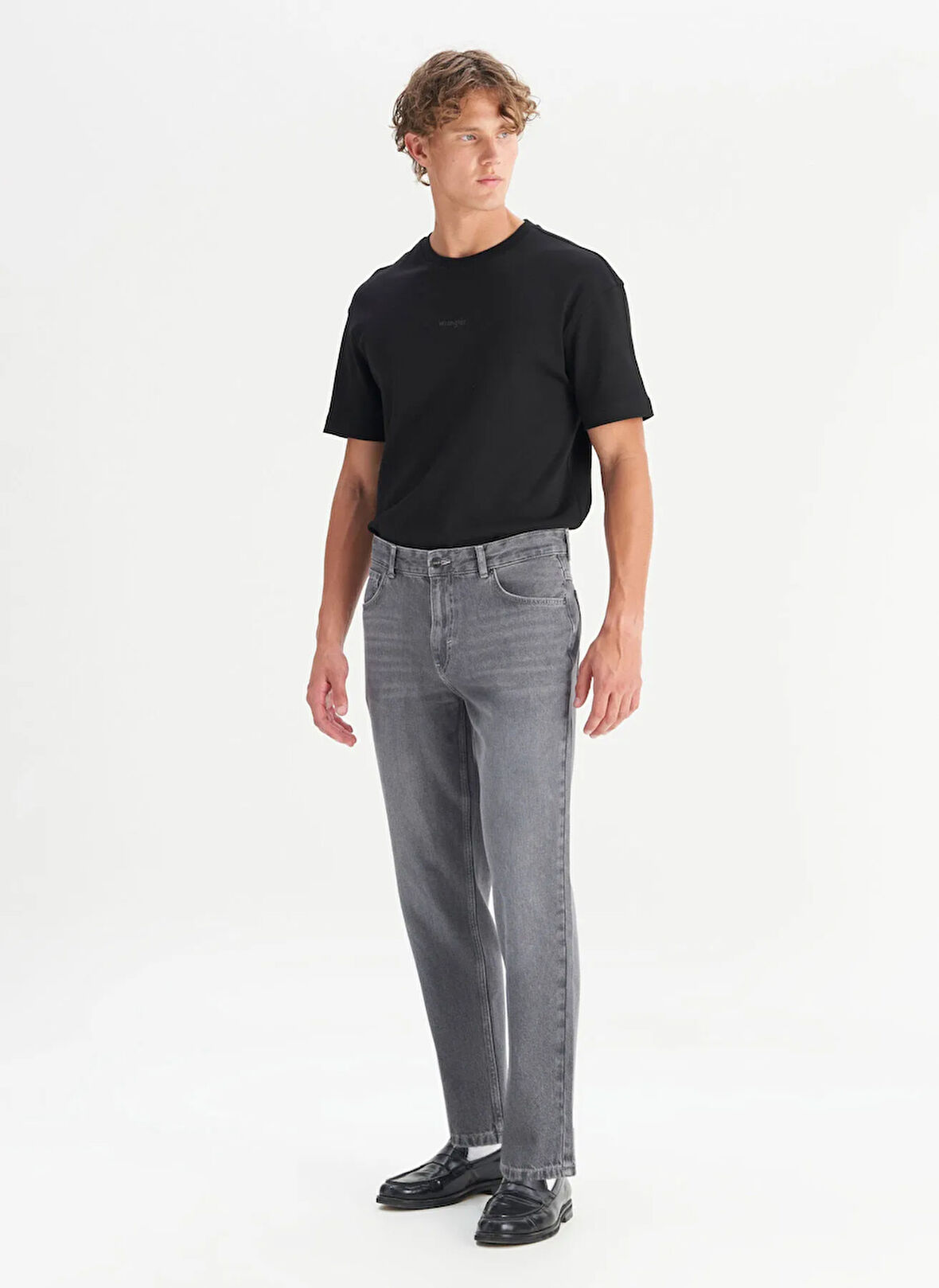 Wrangler Normal Bel Relaxed Gri Erkek Denim Pantolon FRNK0000725 Gri Denim Pantolon