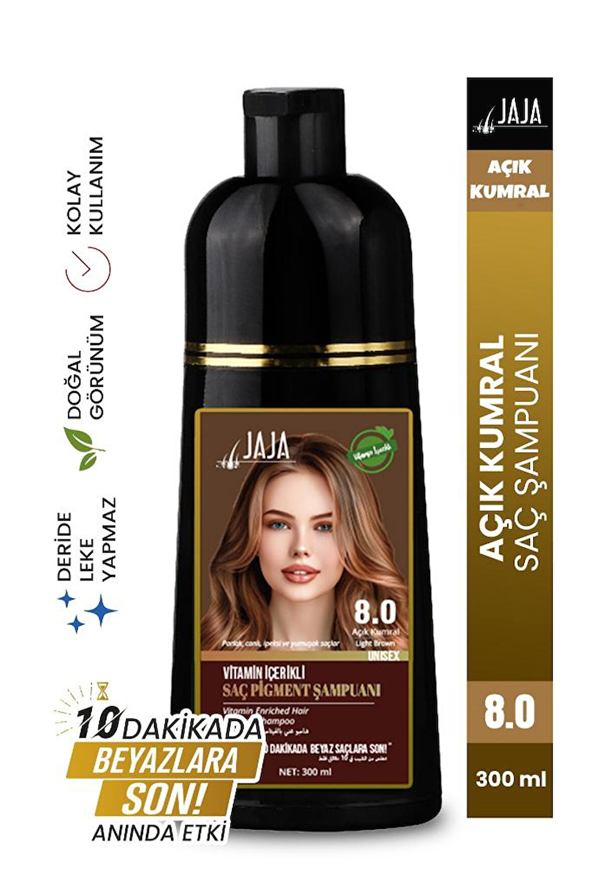 Jaja Vitamin İçerikli Saç Pigment Şampuanı Unisex 300 Ml 8.0 Açık Kumral