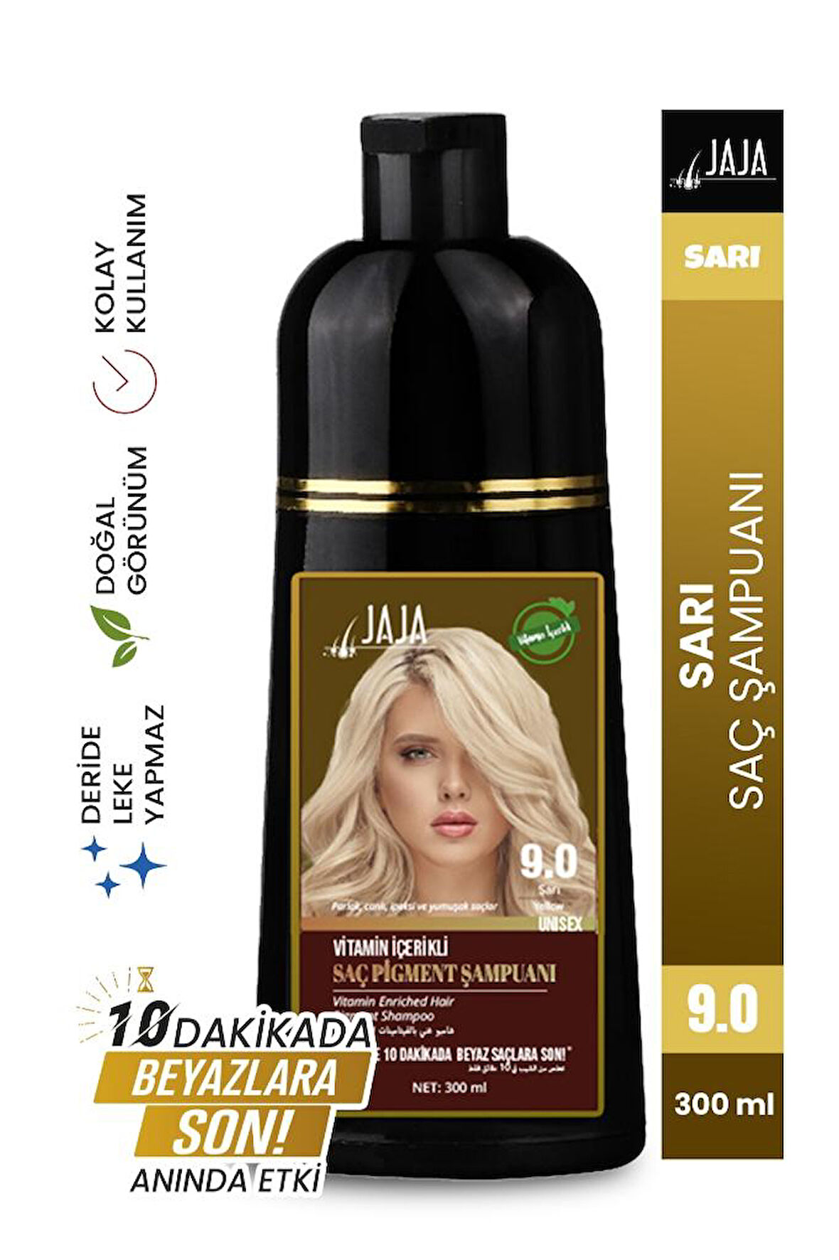 Jaja Vitamin İçerikli Saç Pigment Şampuanı Unisex 300 Ml 9.0 Sarı