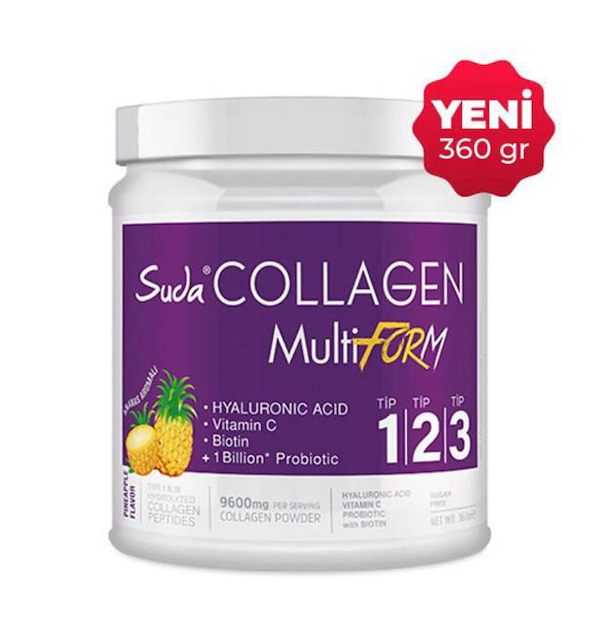 Suda Collagen Multiform Ananas Aromalı 360 gr