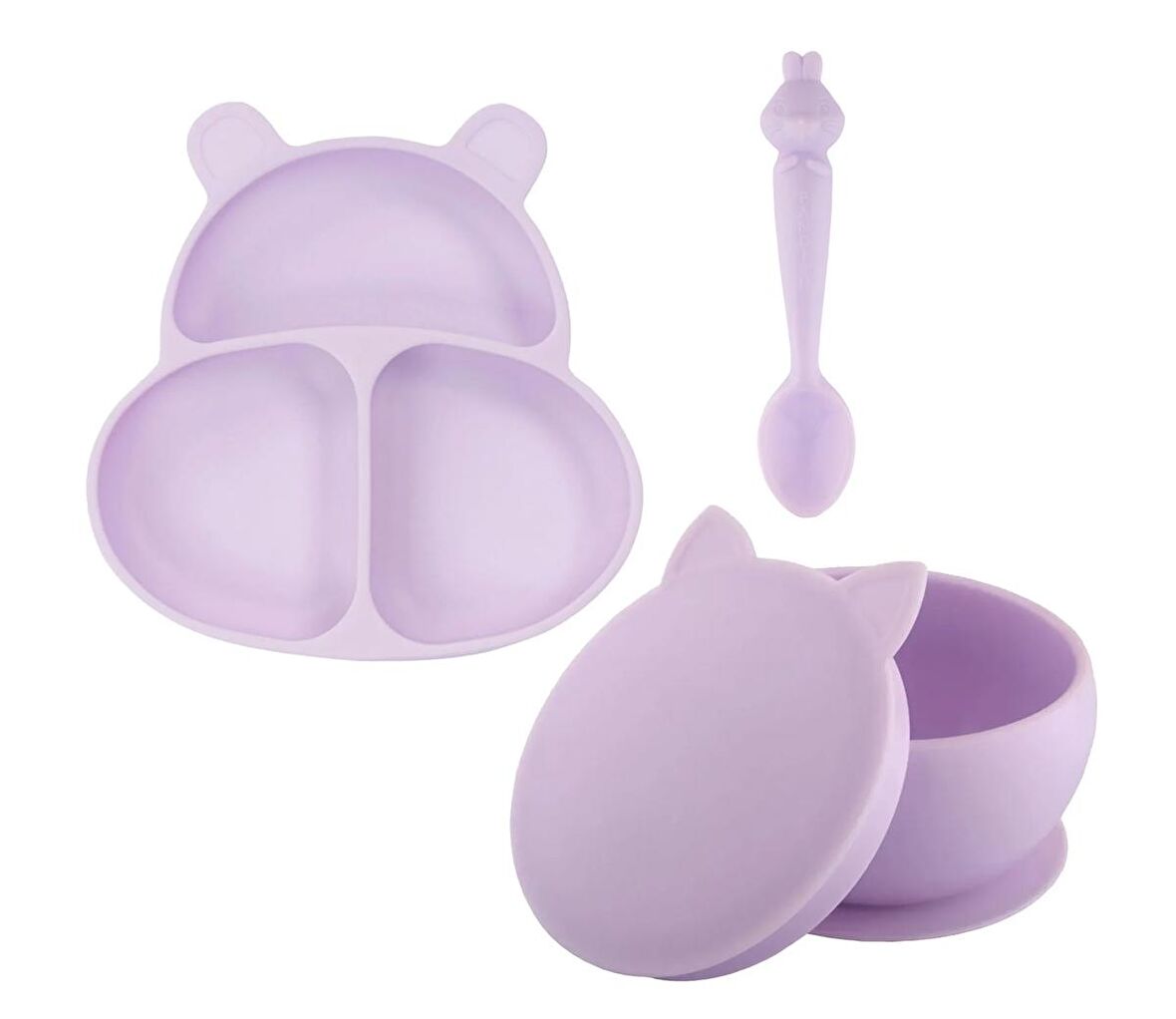 Pandish Beslenme Seti HupPo, HamHam, KitTen Lilac -Lila 