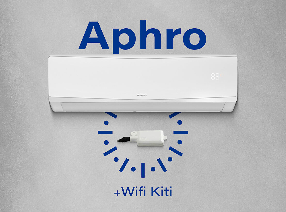 Aphro 18.000 Btu Duvar Tipi Inverter Klima A++ Beyaz +WIFI Kit
