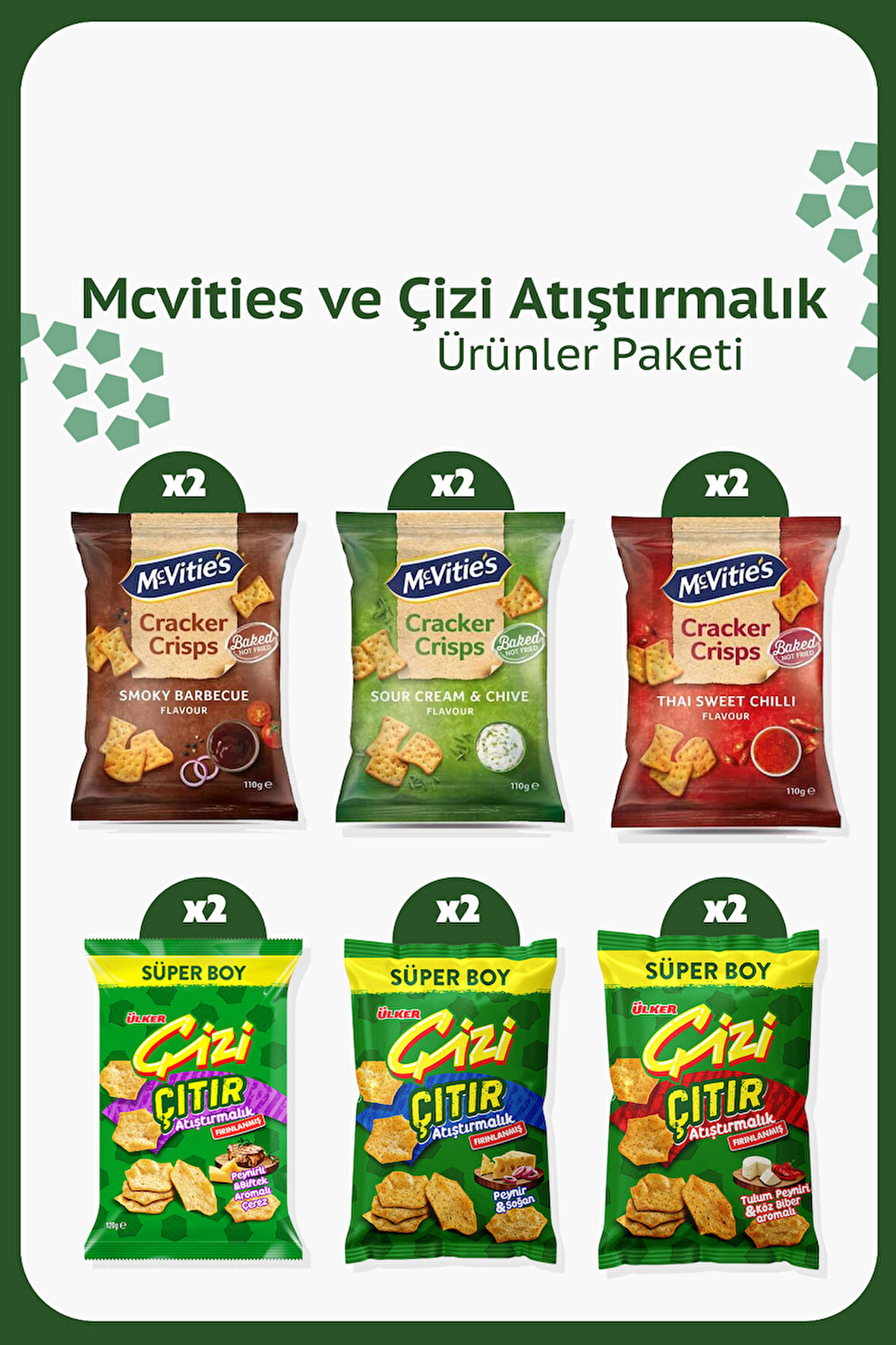 McVitie's-Çizi Atıştırmalık Kraker Paketi