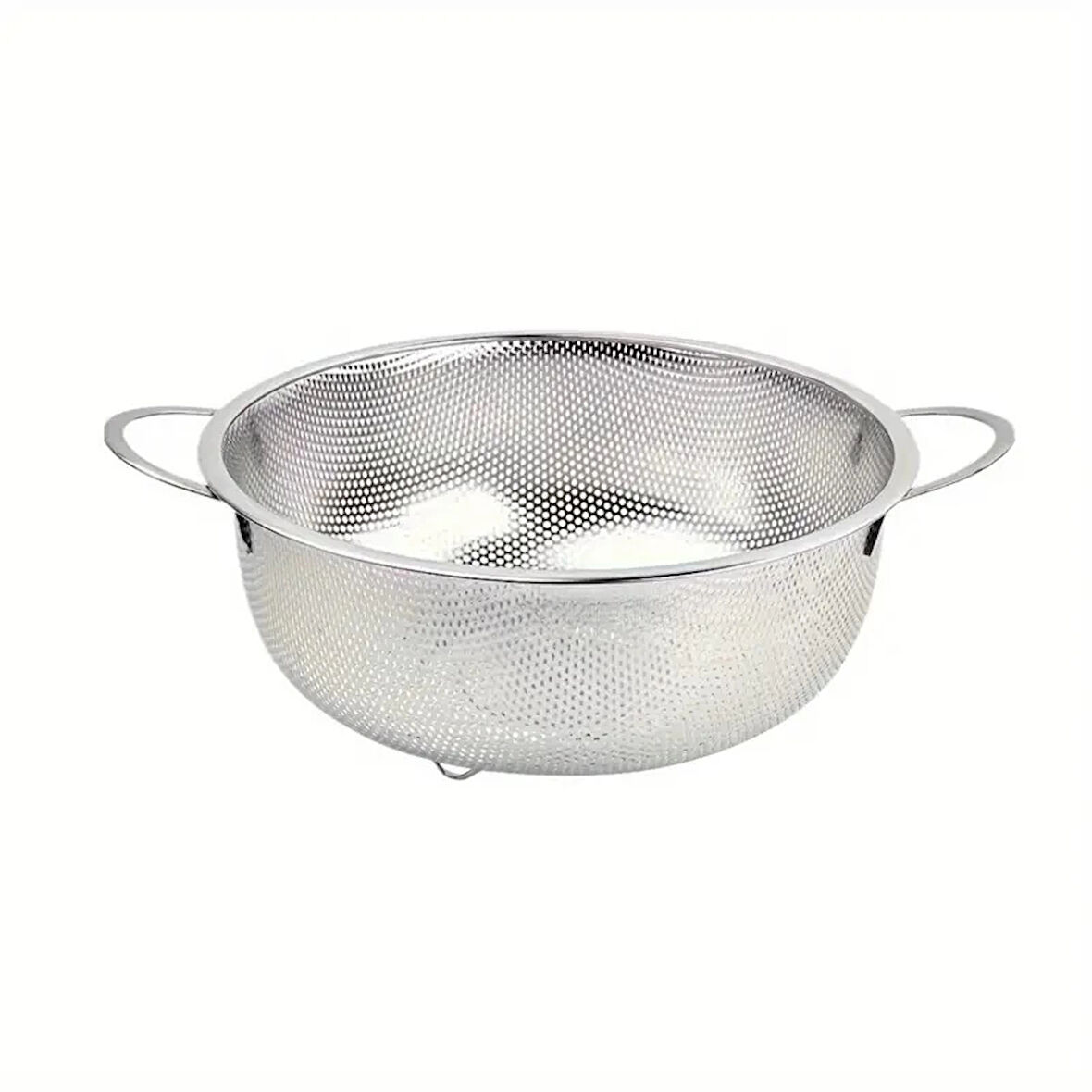 Paslanmaz Çelik Kulplu Çok Amaçlı Makarna Un Meyve Sebze Süzgeç 22 Cm