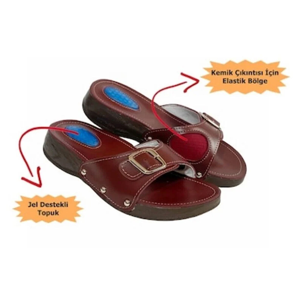 Medikalcim Hallux Valguslu Terlik Bordo Numara 37