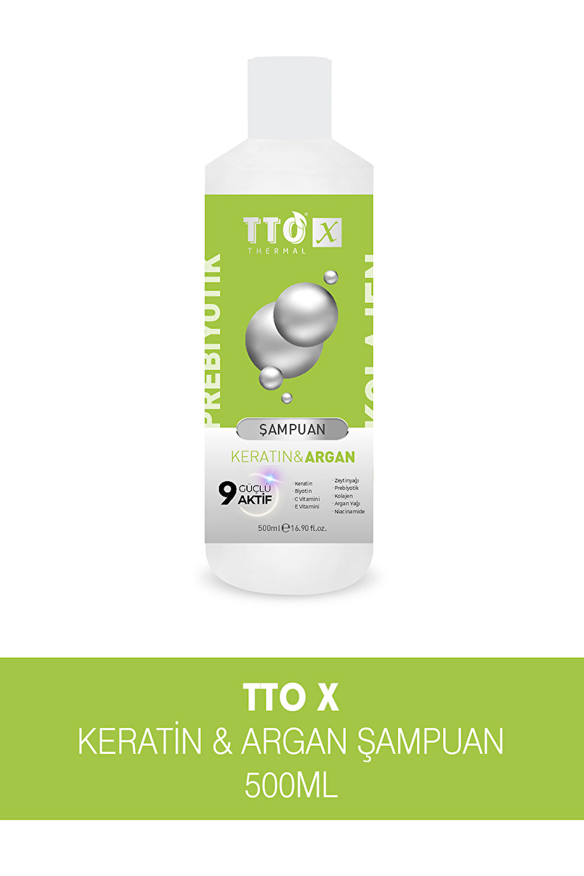 TTO X Keratin Ve Argan Özlü Saç Şampuanı Kolajen ve Prebiyotik 