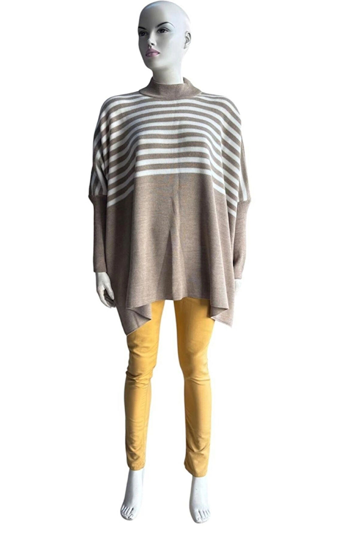 ÇİZGİLİ TRİKO SATANDART BEDEN PANÇO