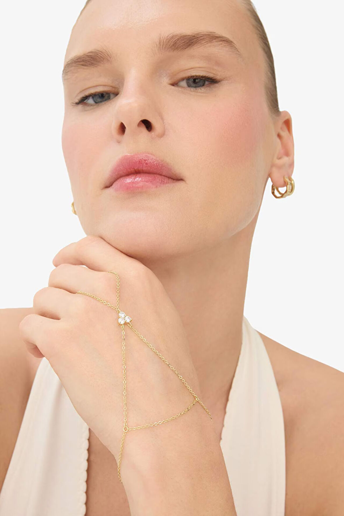 Reis x DeFacto 14 Ayar Altın Kaplama Kadın Triple Taşlı Gold Şahmeran