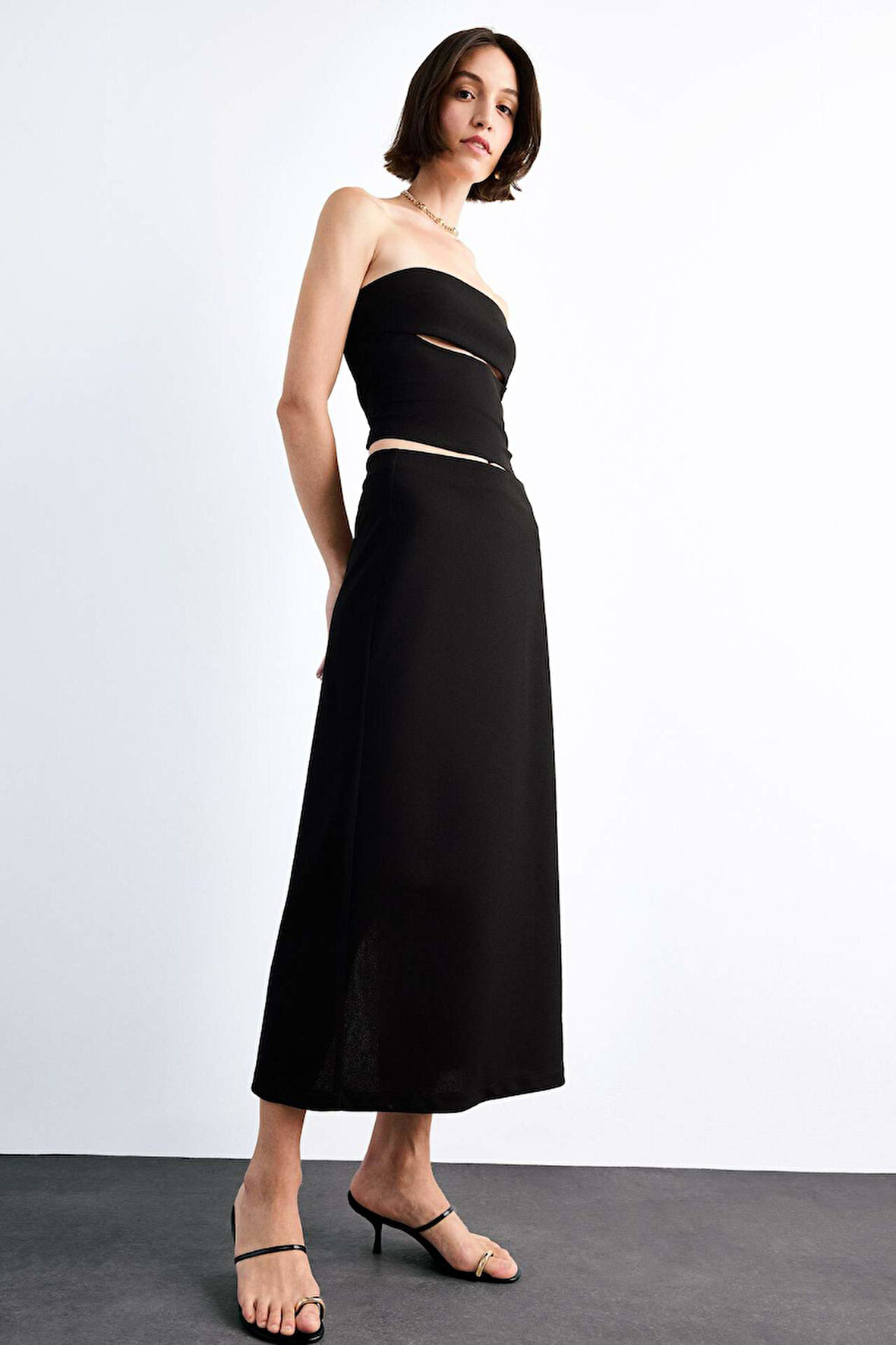 Fitted Twill Midi Etek