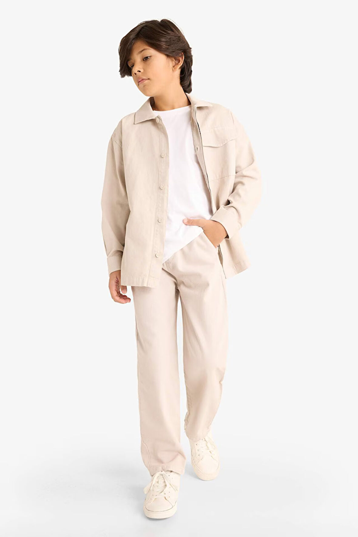 Erkek Çocuk Beli Lastikli Gabardin Pantolon