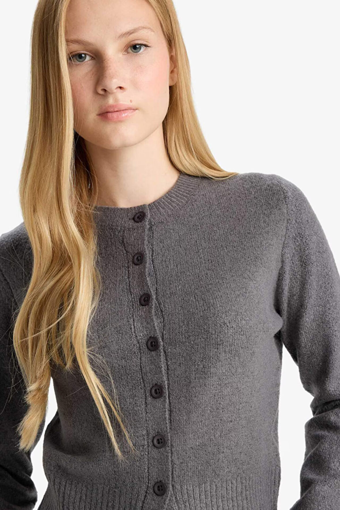 Coool Slim Fit Dar Kesim Bisiklet Yaka Hırka