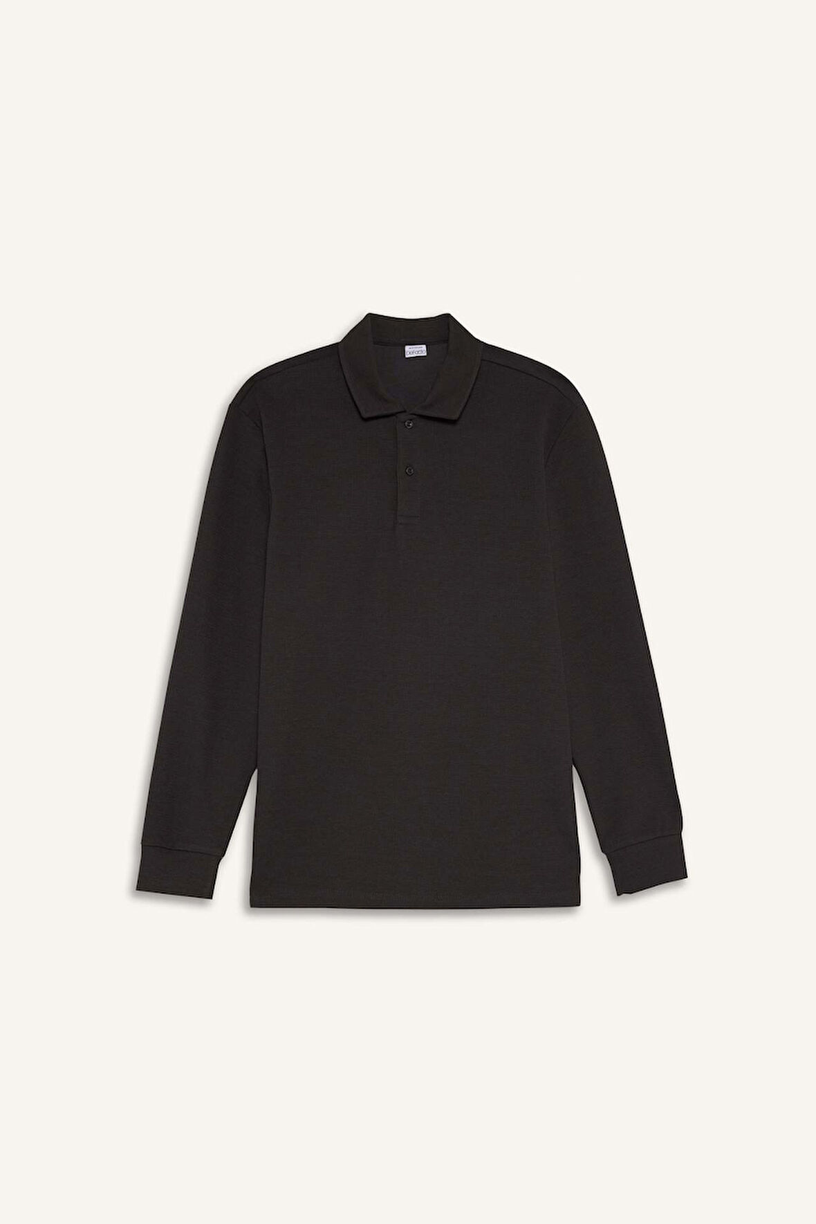 Regular Fit Polo Yaka Waffle Sweatshirt