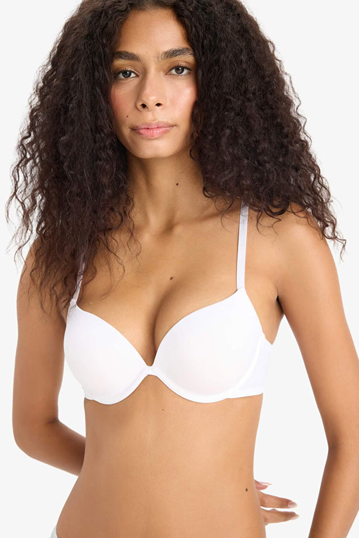 Micro Kaplı Full Push Up Balenli Tişört Bra Fall in Love