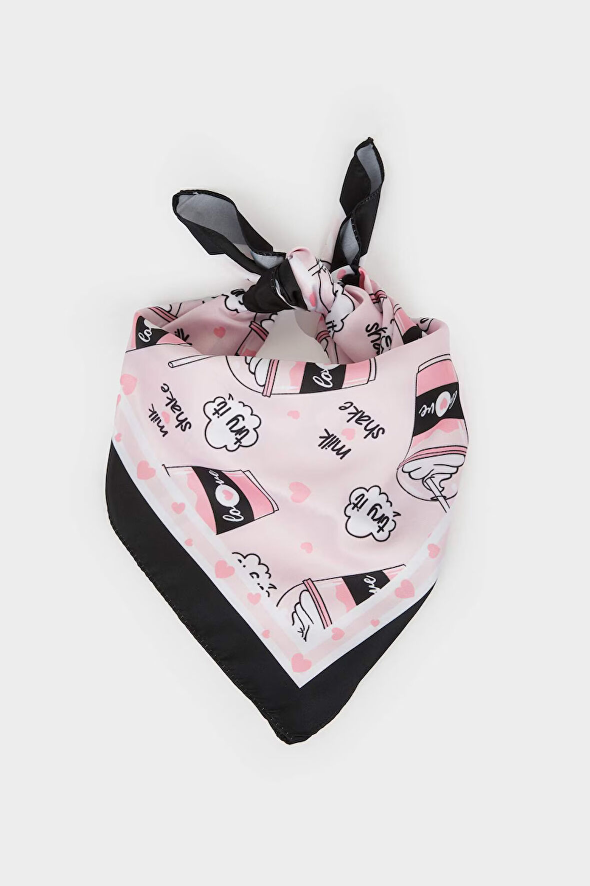 Kız Çocuk Desenli Saten Fular