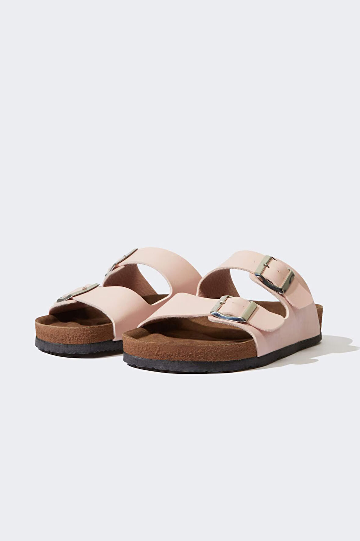 Kadın Çift Bantlı Düz Taban Terlik