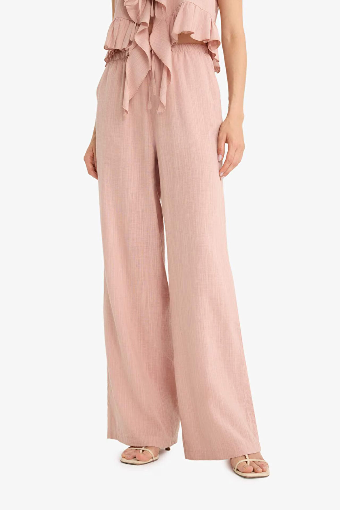 Wide Leg Çift Cepli Normal Bel Standart Boy Pantolon