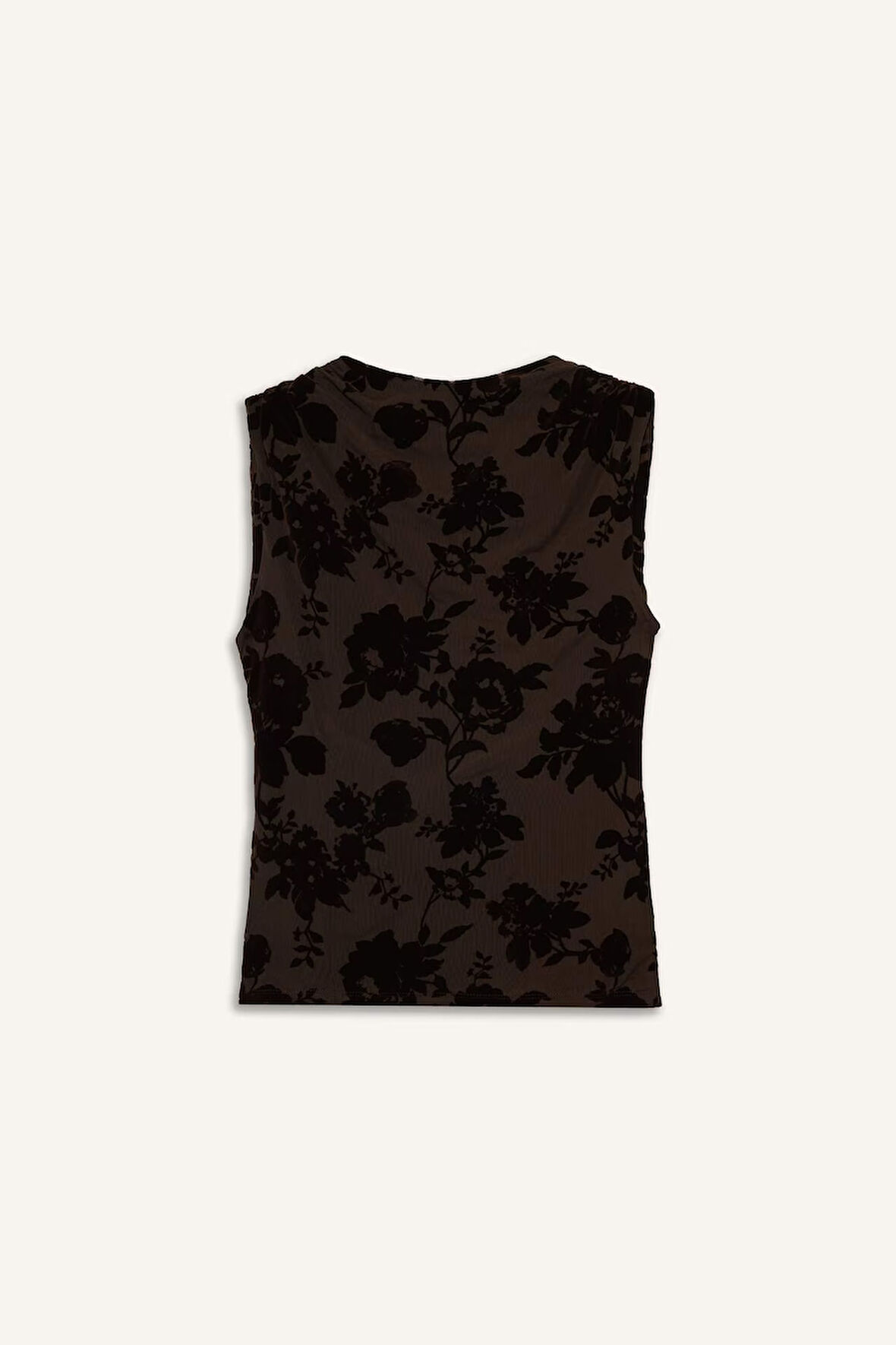 Yuvarlak Yaka Tül Kısa Kollu Tişört