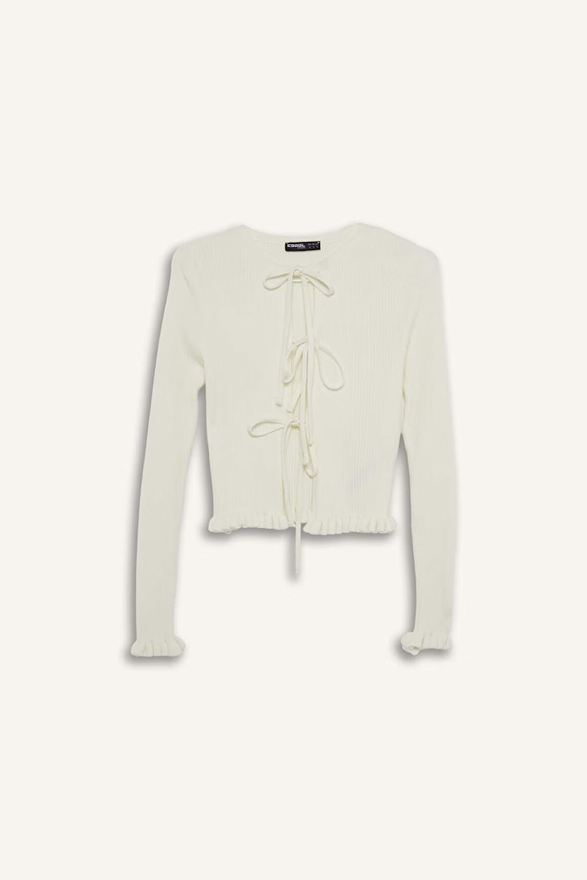 Coool Slim Fit Dar Kesim Bisiklet Yaka Önden Bağlamalı Hırka 