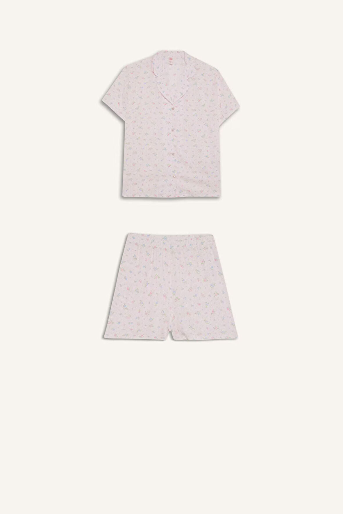 Regular Fit Kısa Kollu 2'li Viskon Takım -Fall in Love