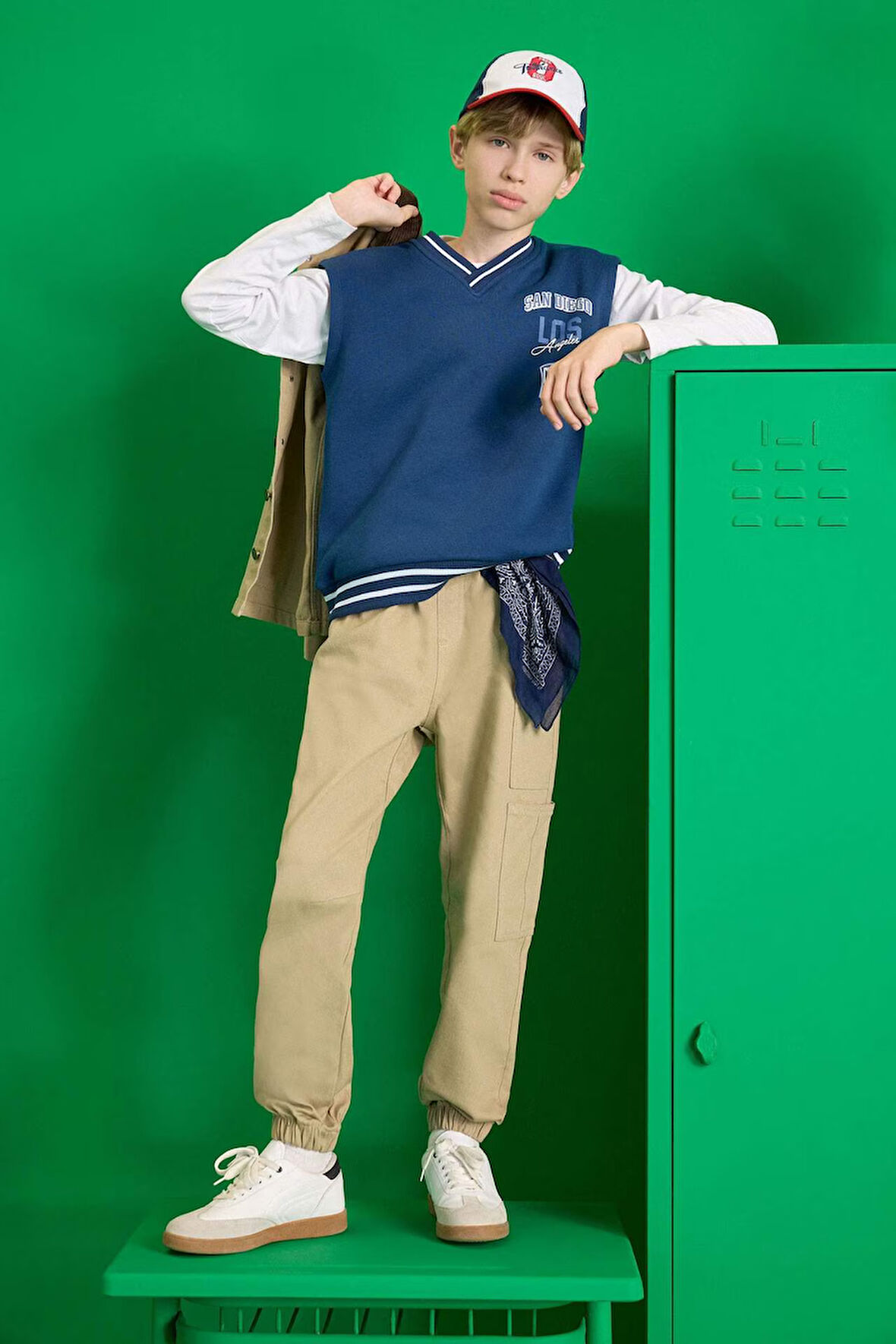Erkek Çocuk Kargo Jogger Paça Gabardin Okul Pantolonu
