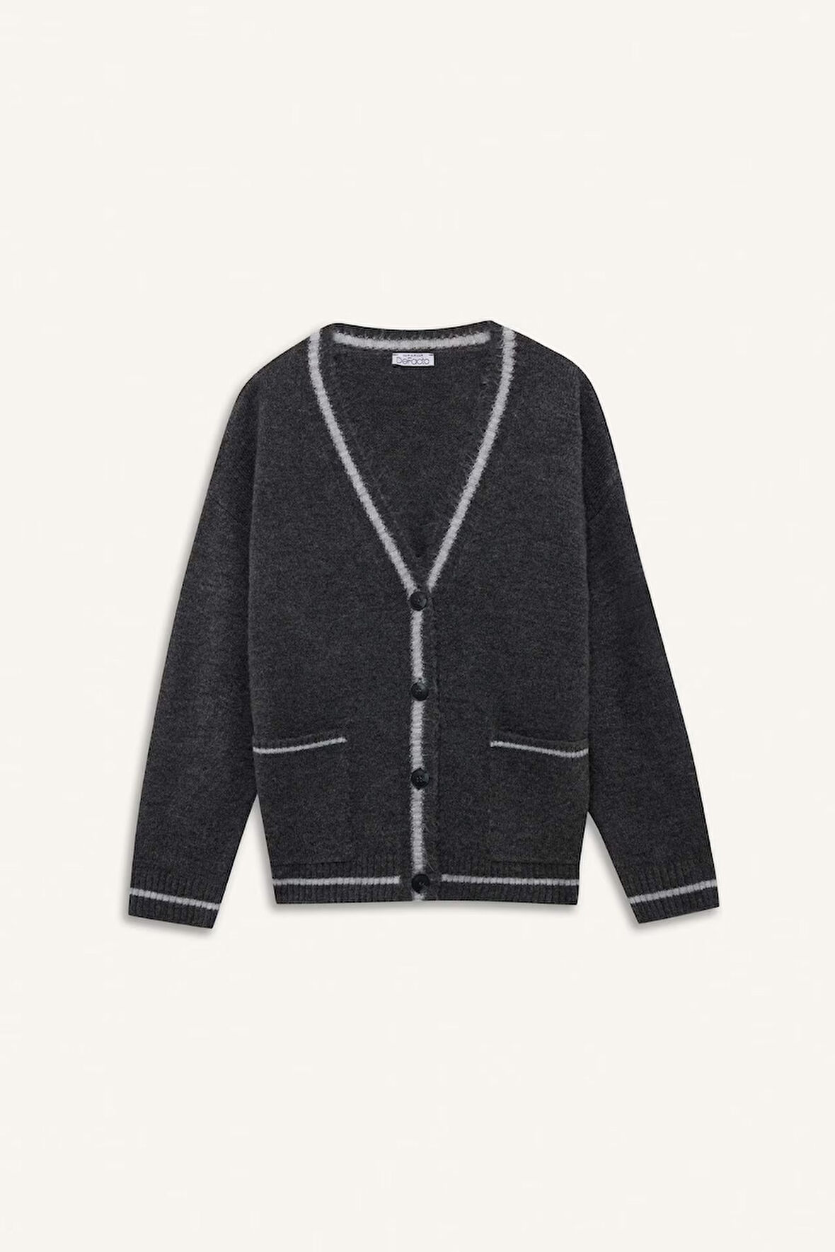 Okula Dönüş Coool Oversize Geniş Kalıp V Yaka Hırka