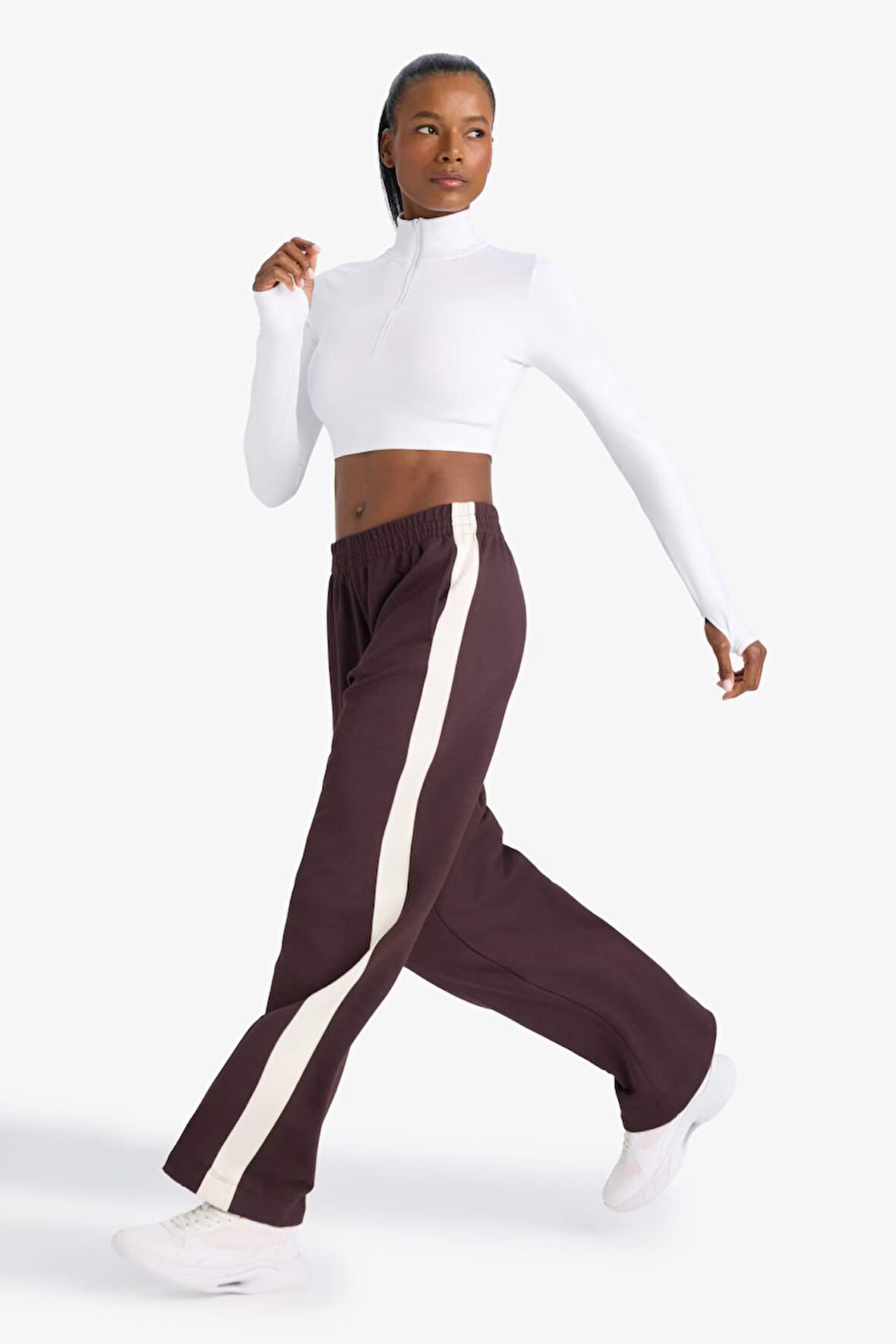 DeFactoFit Wide Leg Geniş Paça Standart Boy Soft Touch Modal Sporcu Pantolon