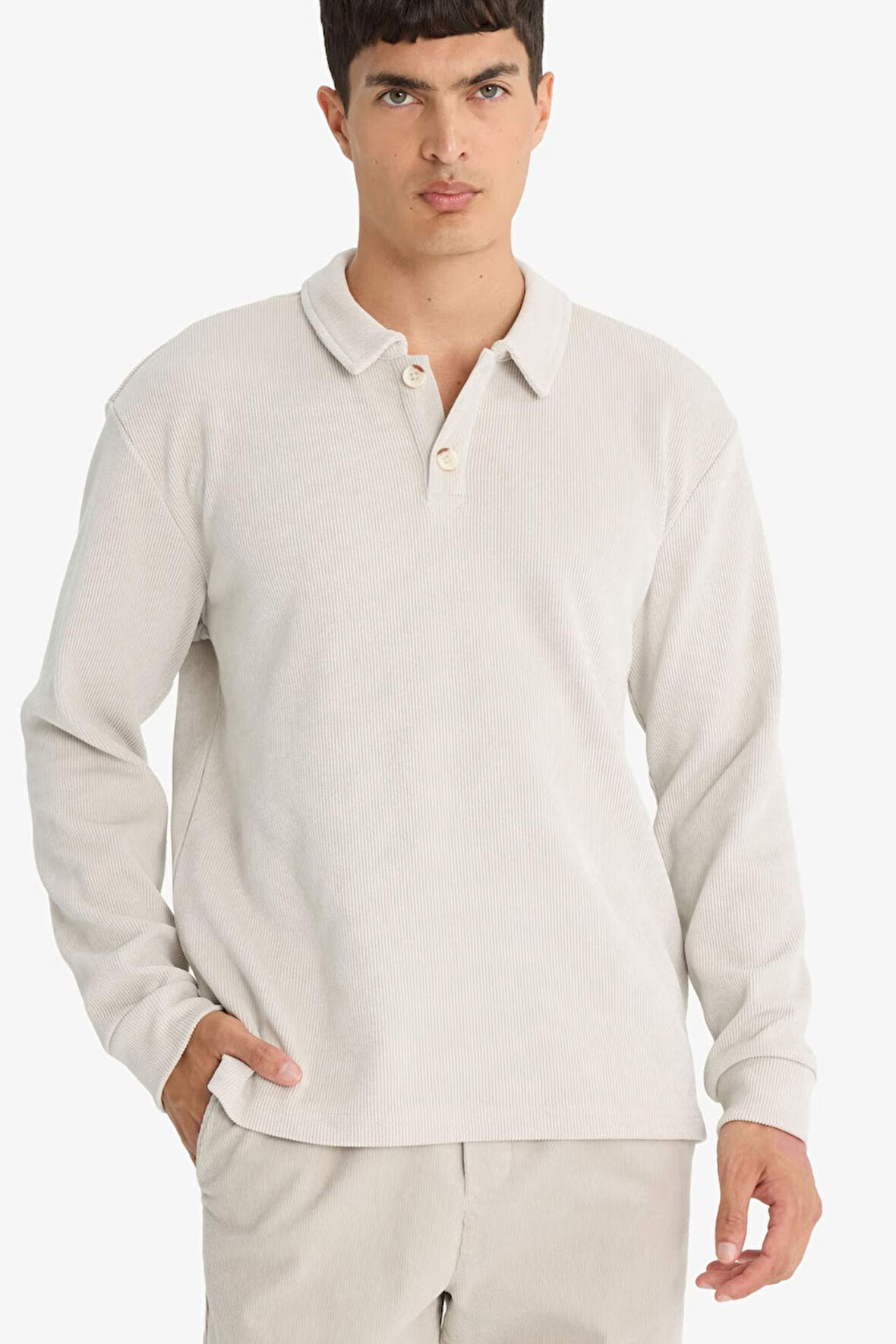 Regular Fit Polo Yaka Sweatshirt