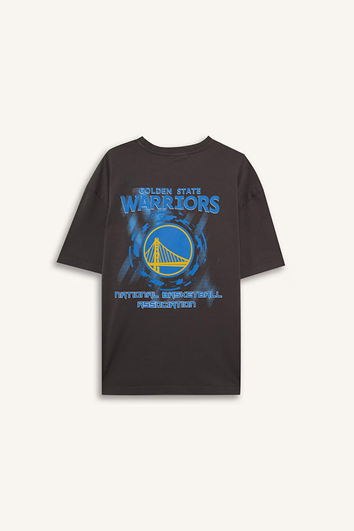 DeFactoFit NBA Golden State Warriors Boxy Fit Bisiklet Yaka Kısa Kollu Tişört