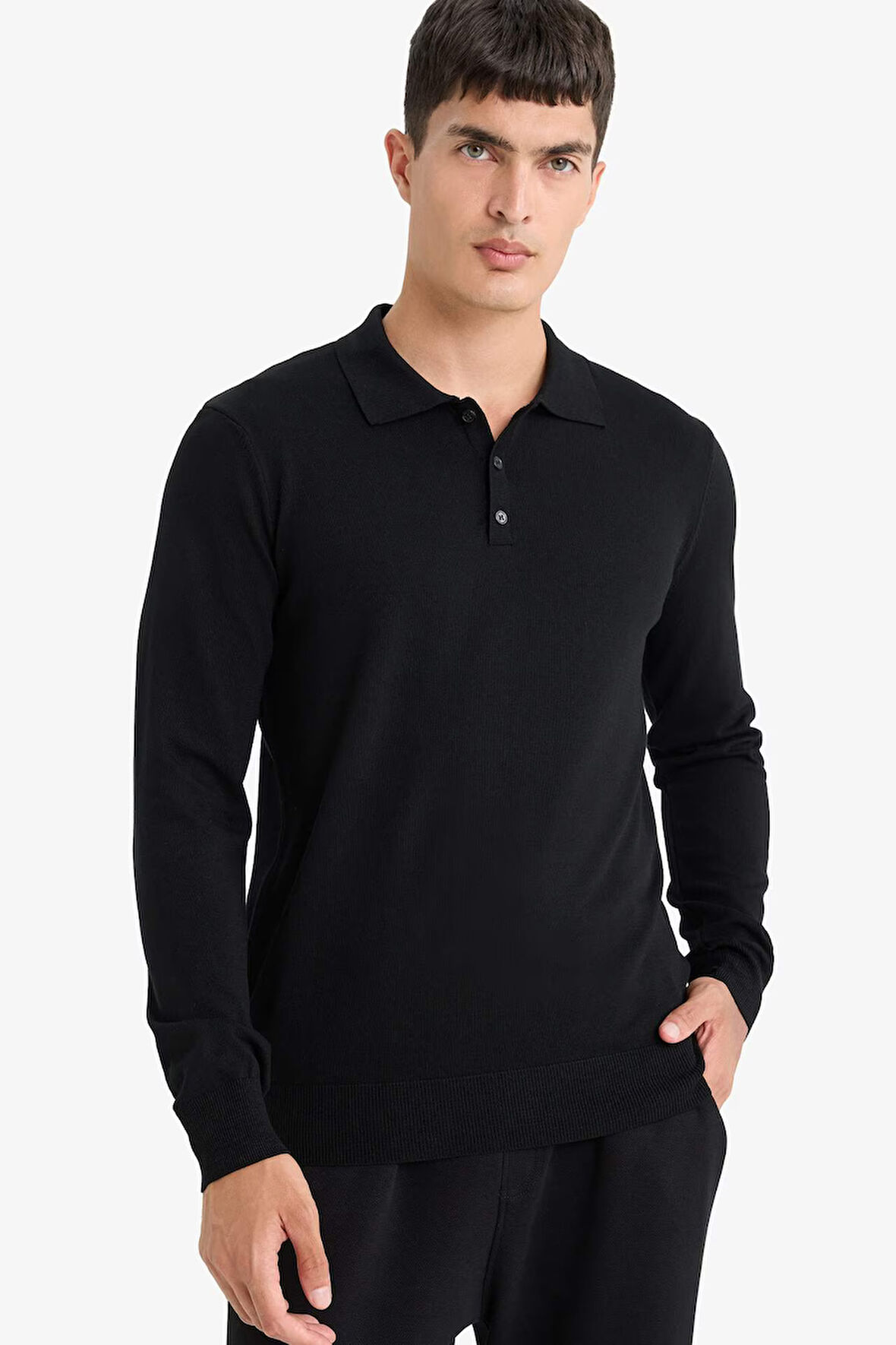 Standart Fit Polo Yaka Triko Kazak