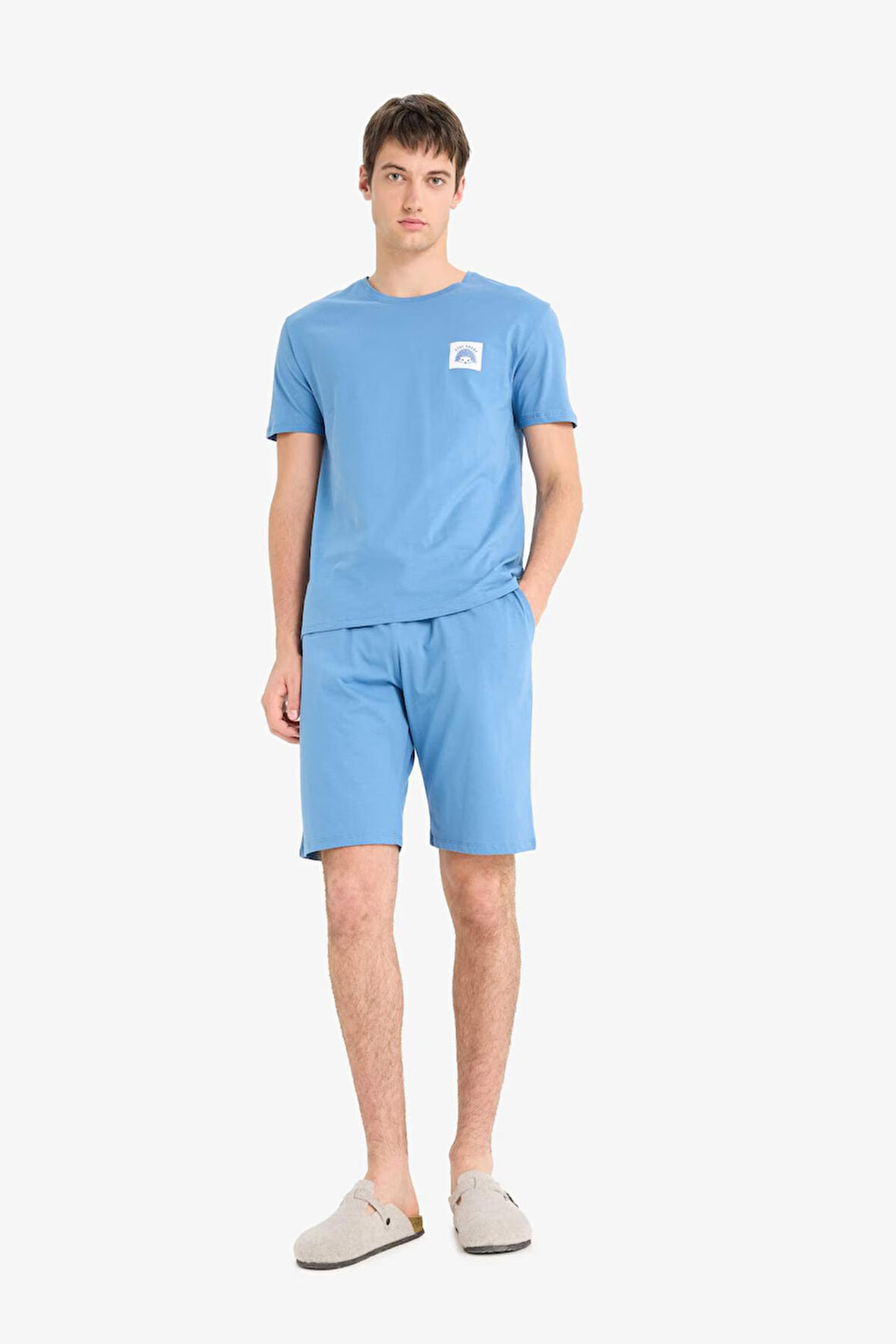 Pijama Takımı Baskılı Kısa Kollu Üst Şort 