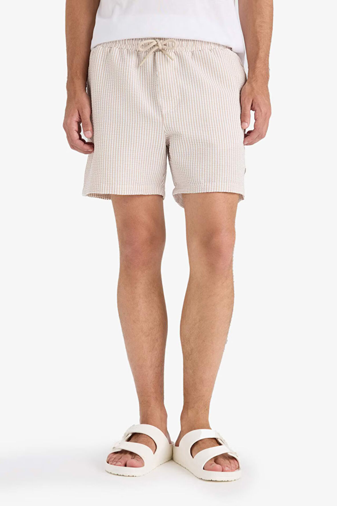 Çizgili Kısa Boy Deniz Şortu