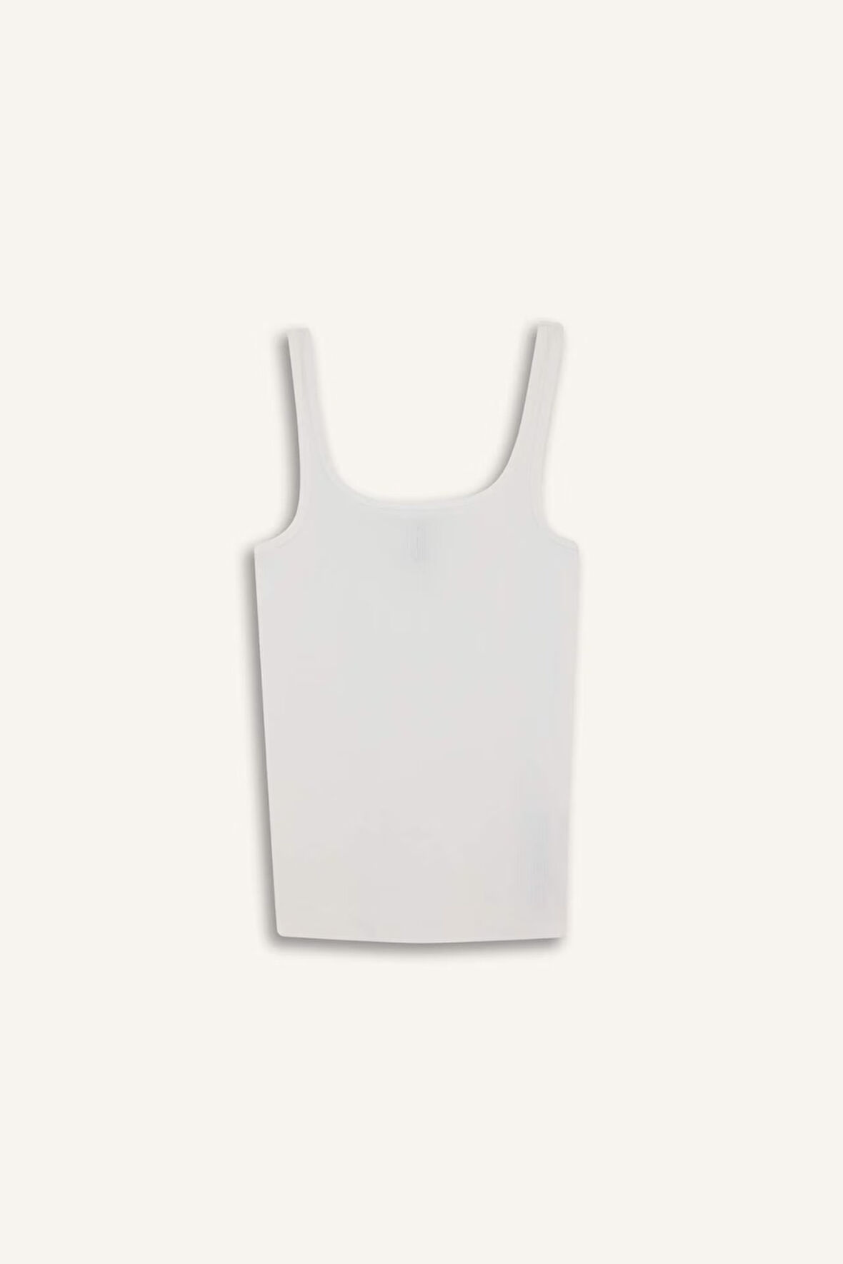 Slim Fit Dar Kesim Basic Düz Yuvarlak Yaka Fitilli Kaşkorse Atlet