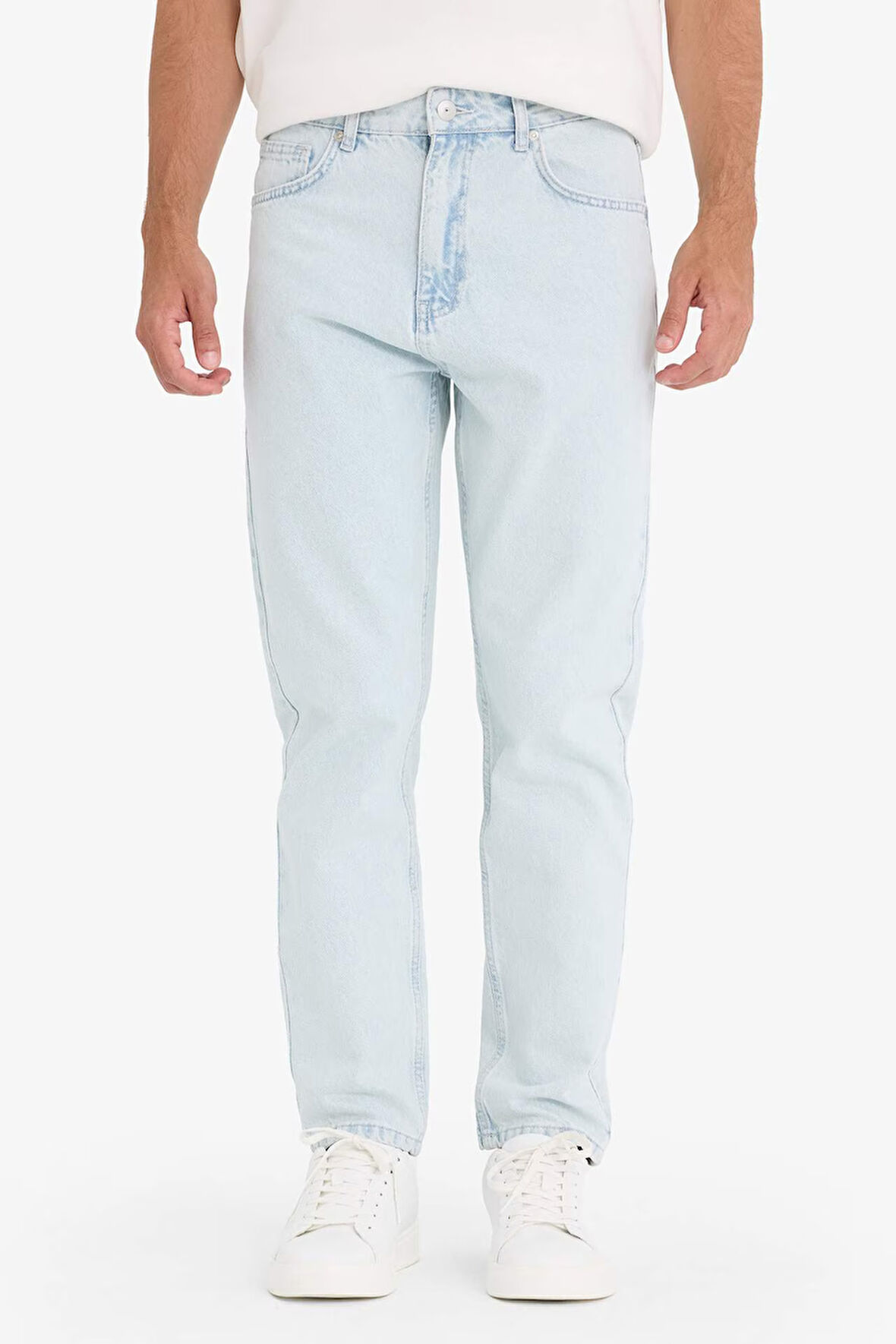 DeFacto %100 Pamuk 90's Slim Fit Dar Paça Jean Yıkamalı Pantolon F5667AX25AUNM63