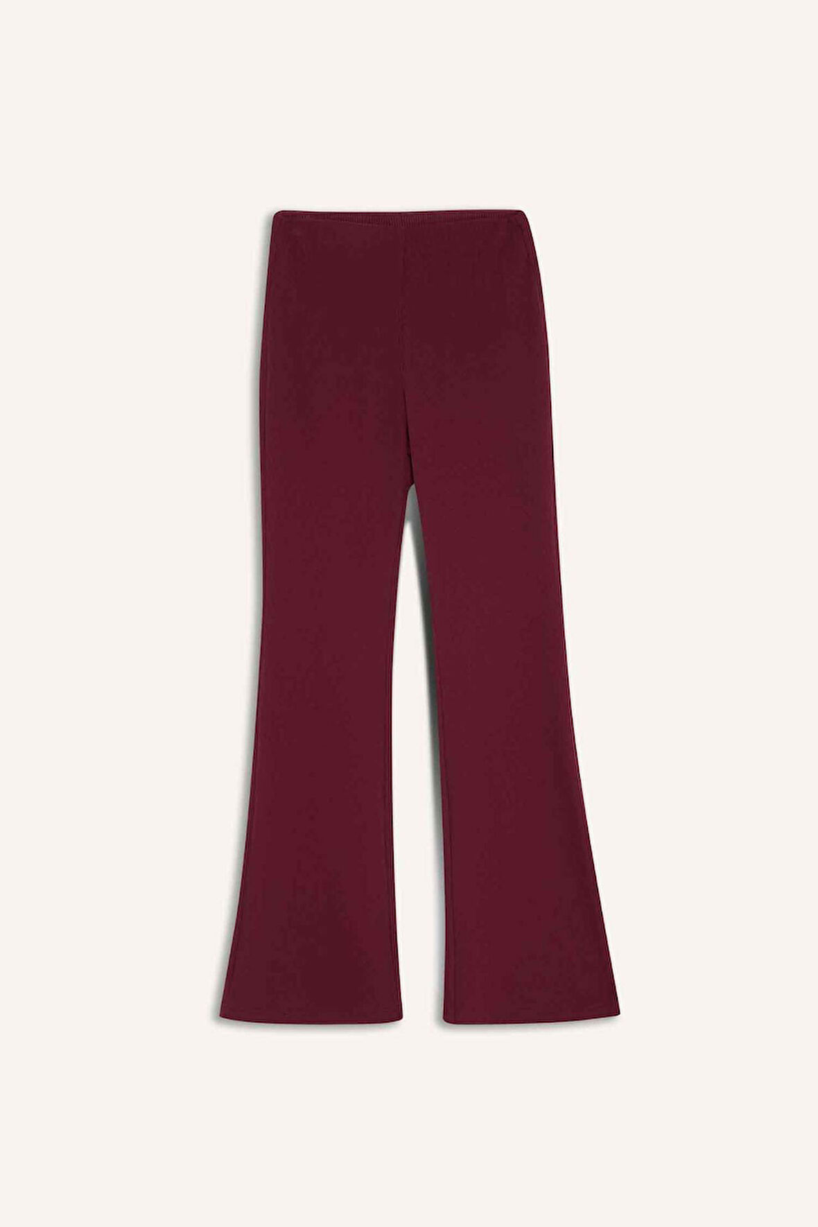 DeFactoFit Flare Fit Toprlayıcı Yüksek Bel İspanyol Paça Standart Boy Ribana Sporcu Pantolon