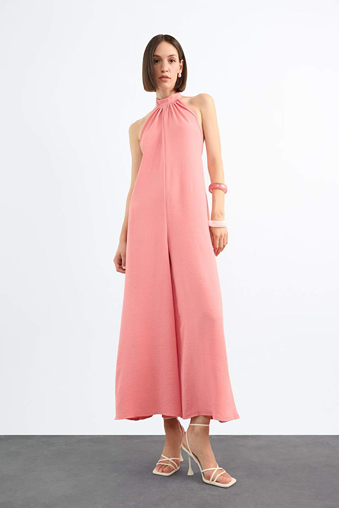 Boyundan Bağlamalı Geniş Paça Uzun Tulum