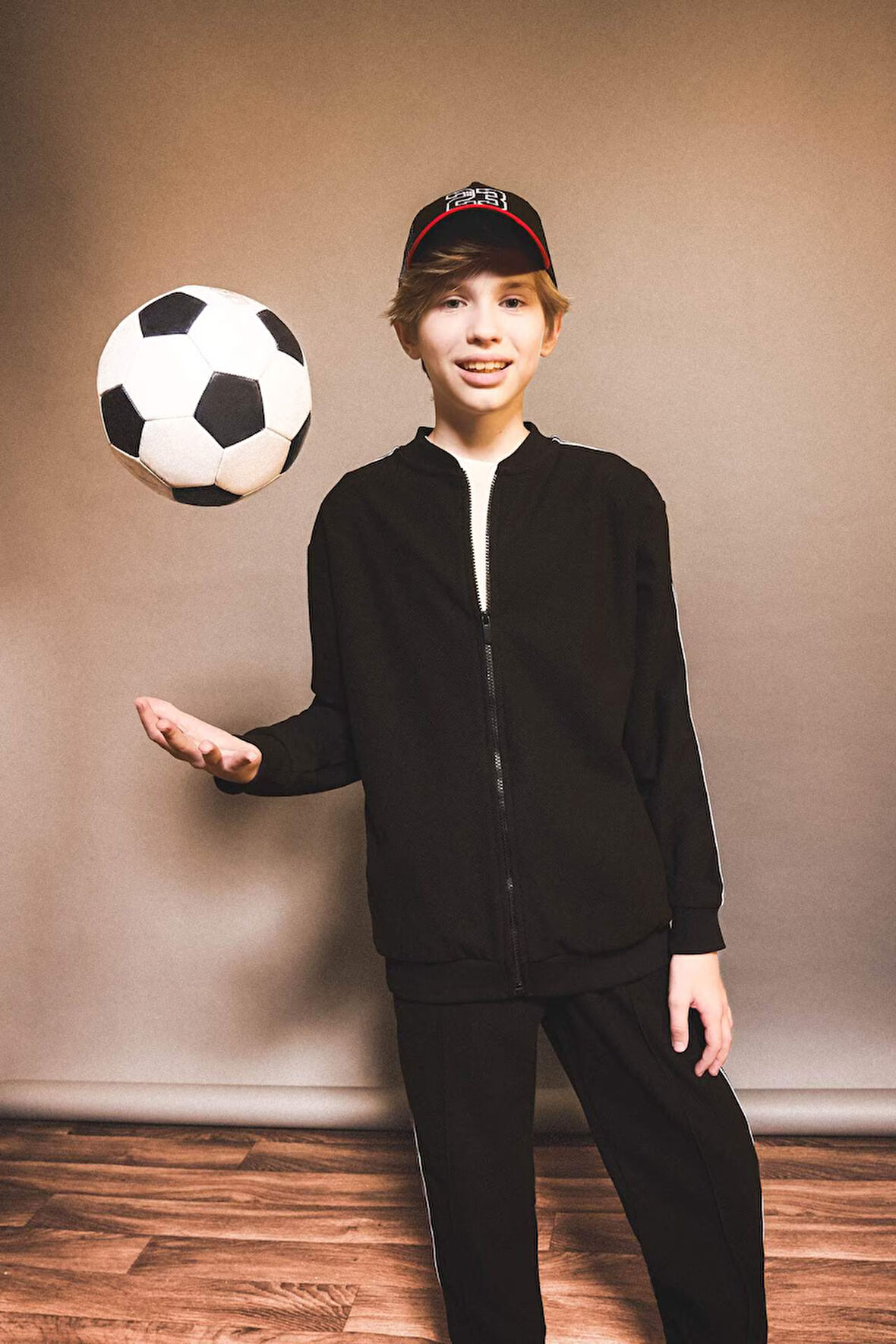 Erkek Çocuk Kolej Yaka Fermuarlı Bomber Ceket