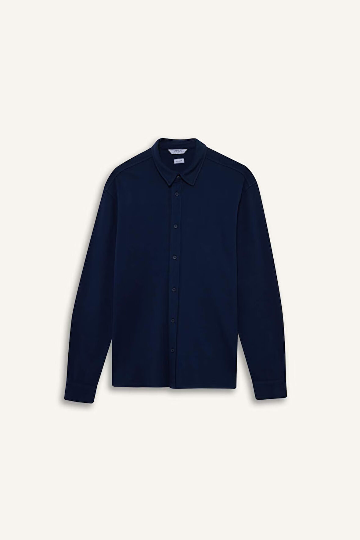 Regular Fit Penye Uzun Kollu Gömlek