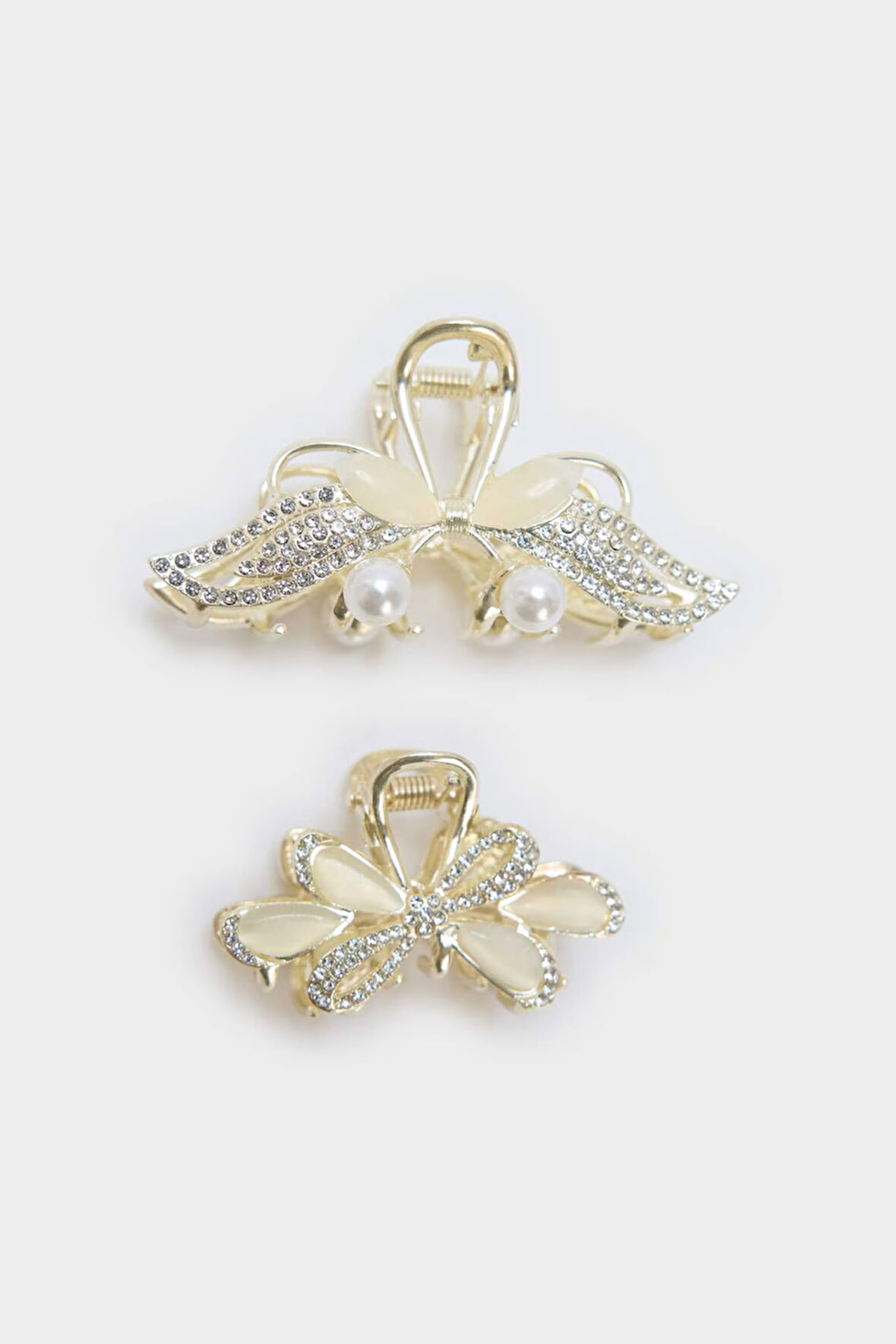 Kadın 2'li İnci Detaylı Mandal Toka