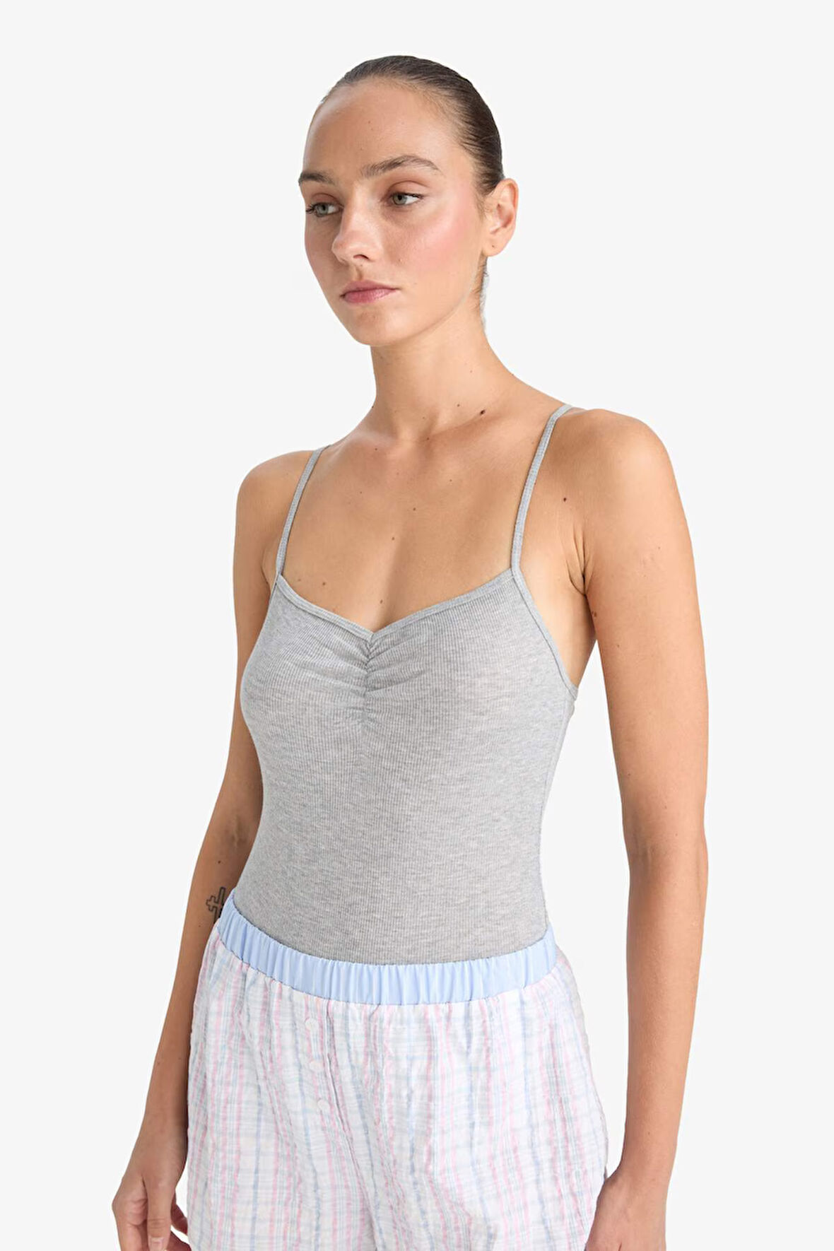 Ribana İnce Askılı Çıtçıtlı Body-Fall in Love