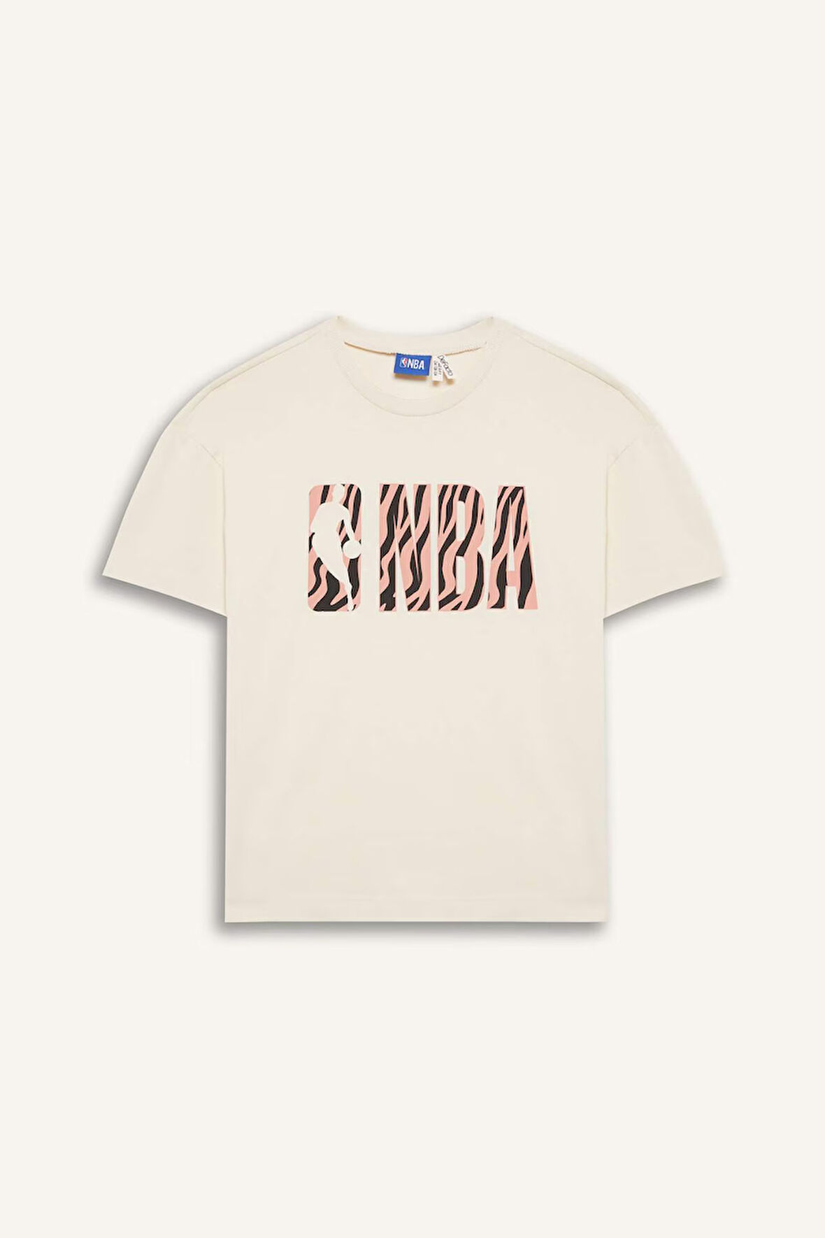 Kız Çocuk NBA Wordmark Oversize Geniş Kalıp Bisiklet Yaka Kısa Kollu Tişört
