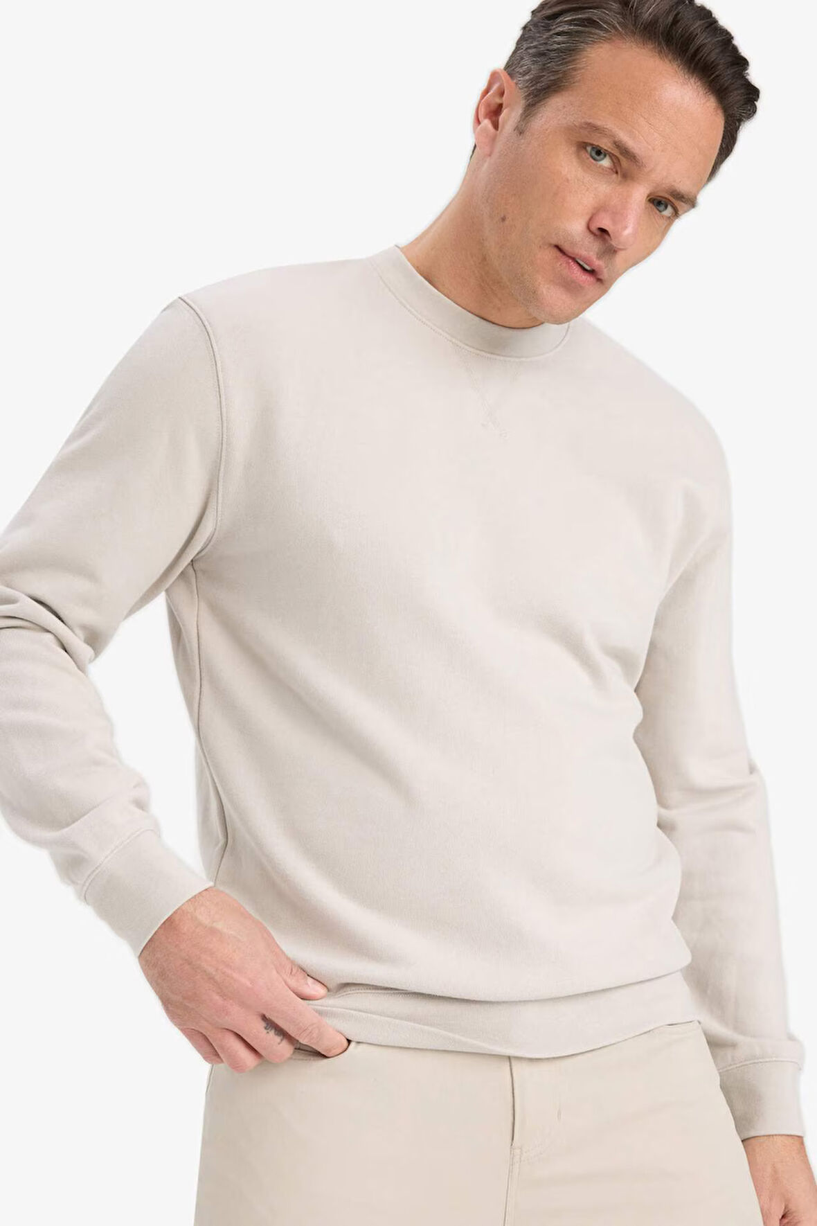 Regular Fit Bisiklet Yaka Sweatshirt