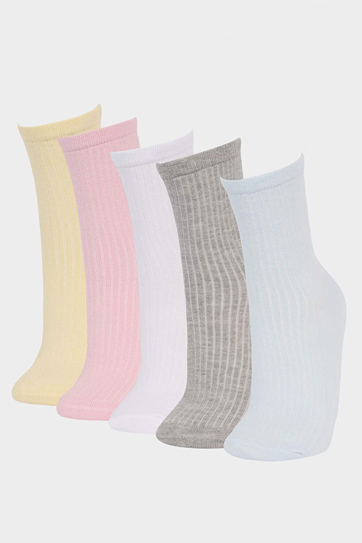 Kız Çocuk 5'li Pamuklu Uzun Çorap